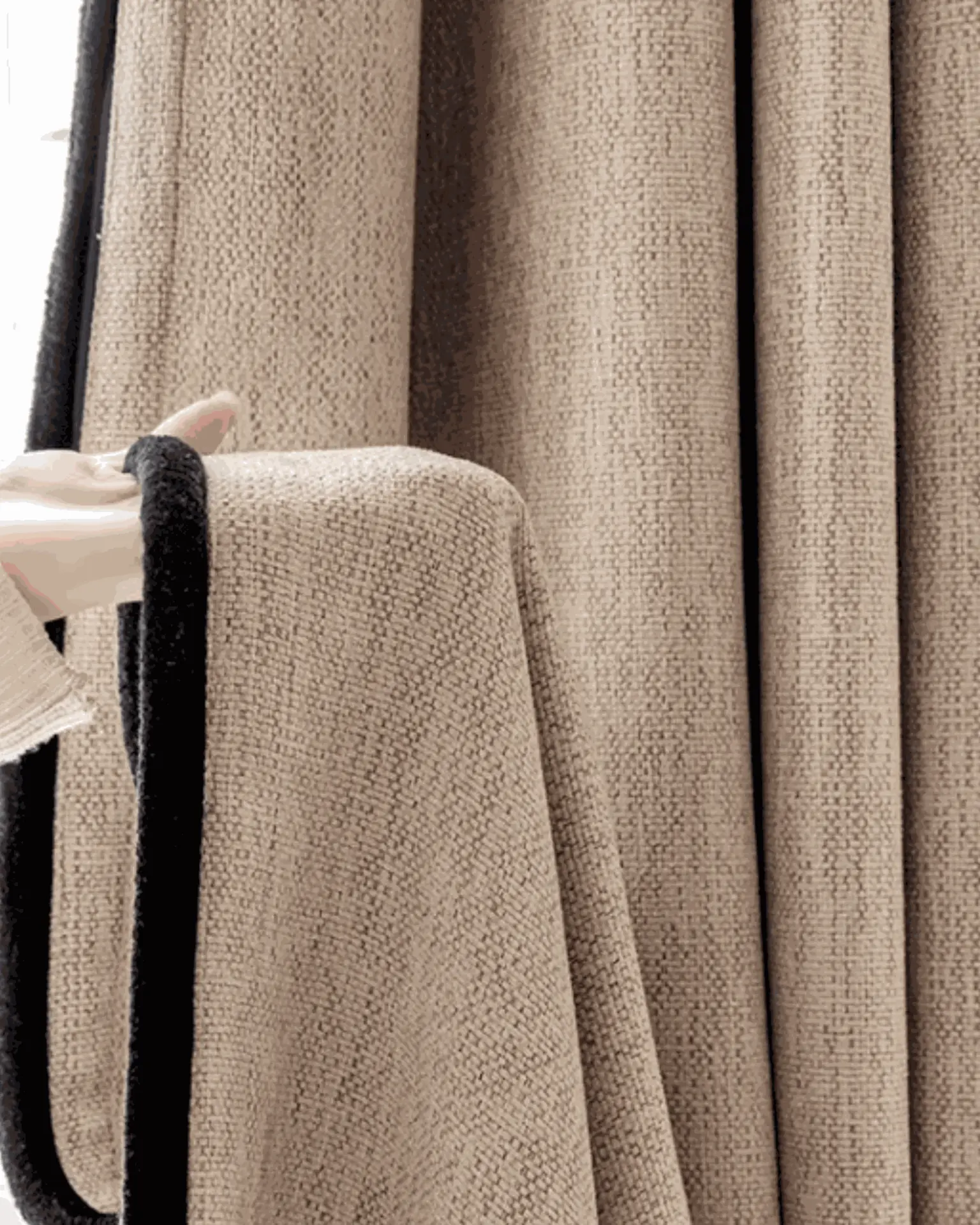 Collection of neutral-toned fabric rolls – versatile textiles for curtains, upholstery, and interior decor projects