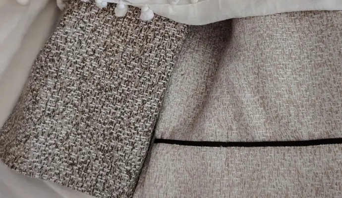 Neutral textile roll with subtle texture – ideal for custom curtains, upholstery, or home decor projects.