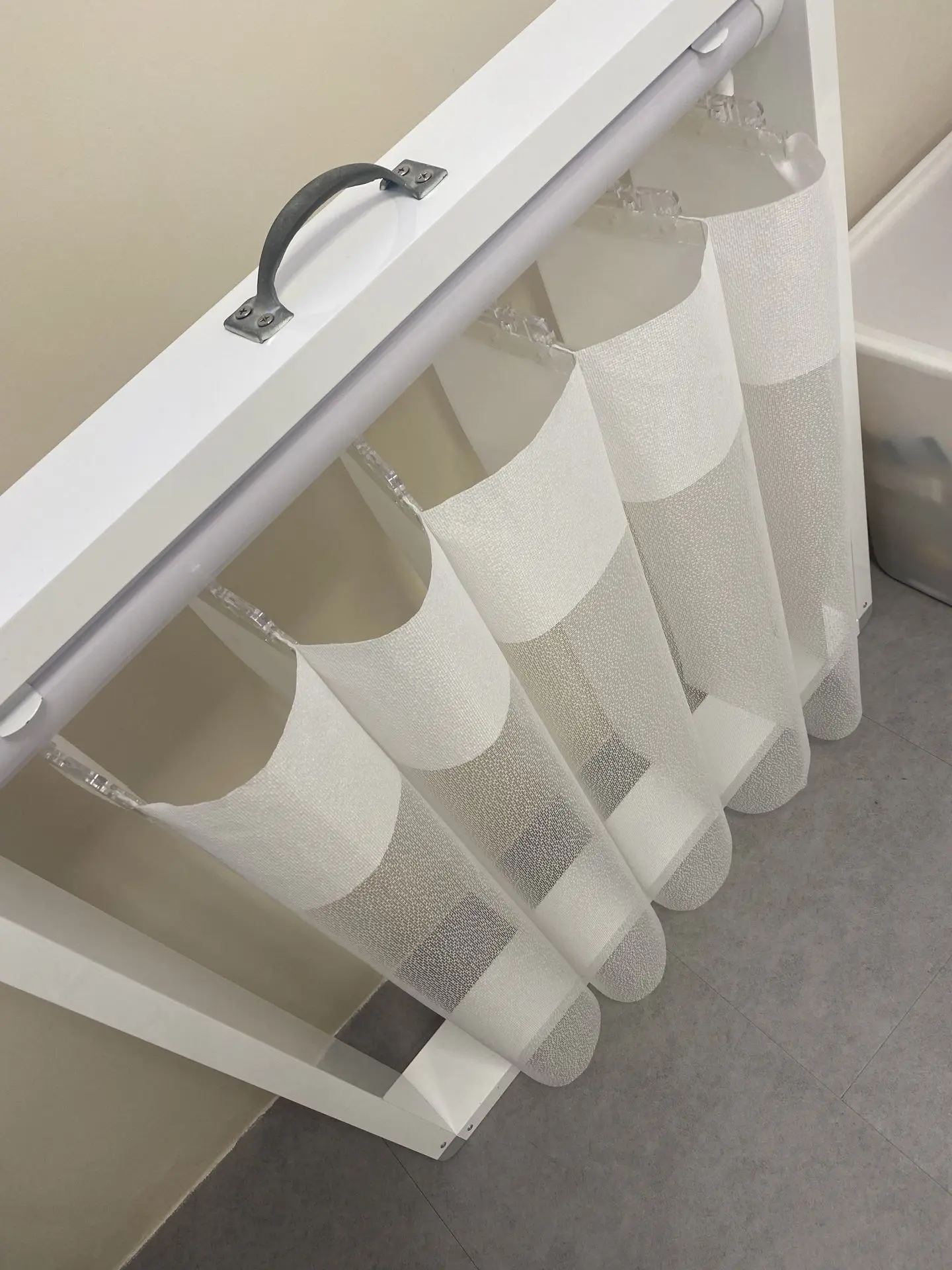 (textured fabric blinds): Textured fabric vertical window blinds, soft window covering for cozy interiors Row 3