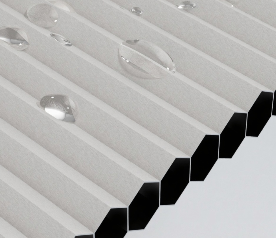 (blind slat sample): White and black window blind slat samples, durable material for custom window coverings